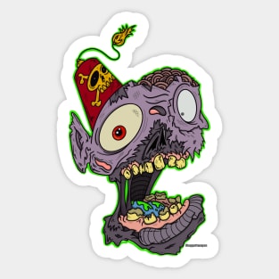 Fez wearing Zombie Sticker